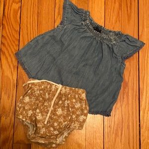 Gap shirt and Jamie Kaye bloomers